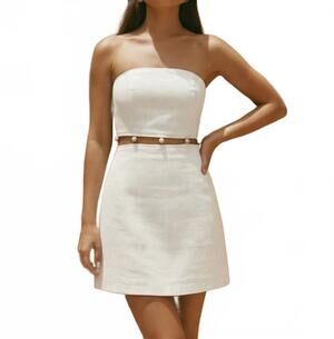 NEW LENA cove mini dress in white